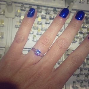 Benitoite custom ring. Size 7.5